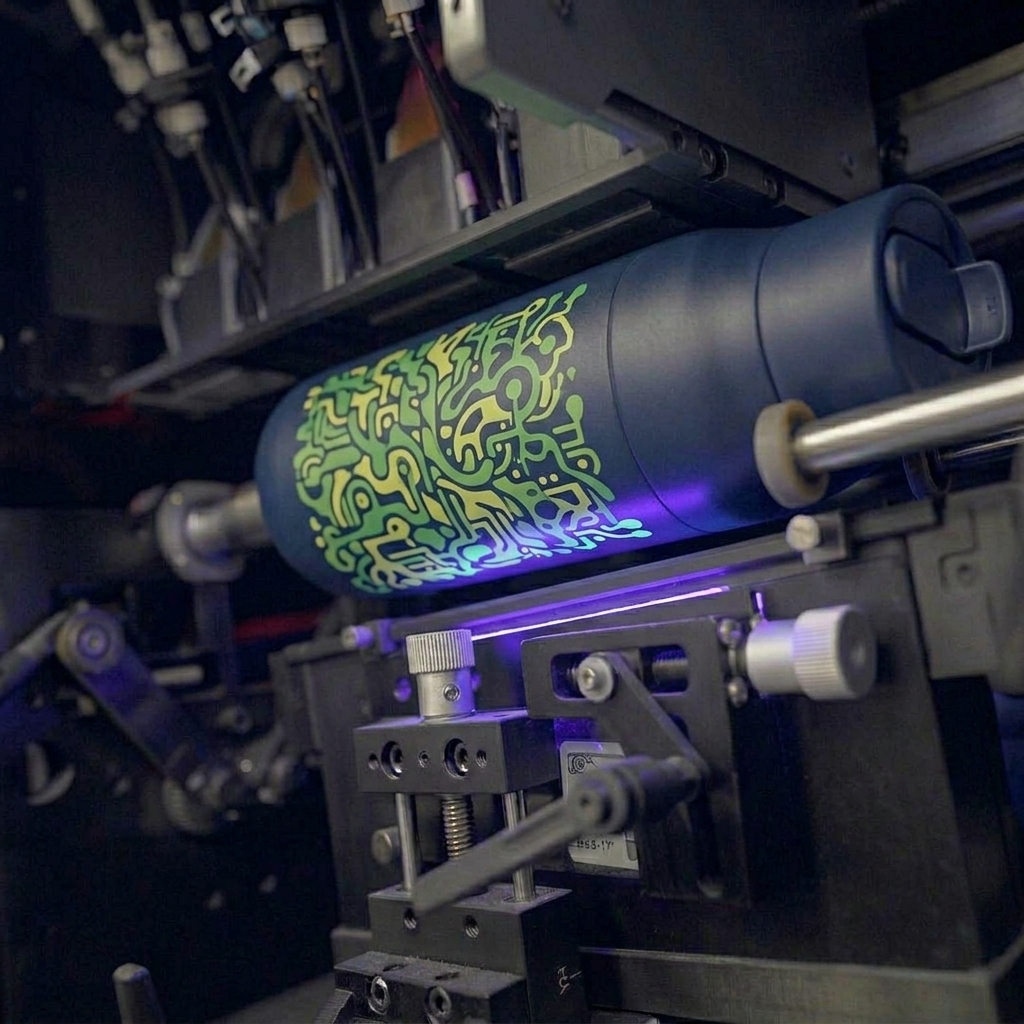 UV color printing on a tumbler